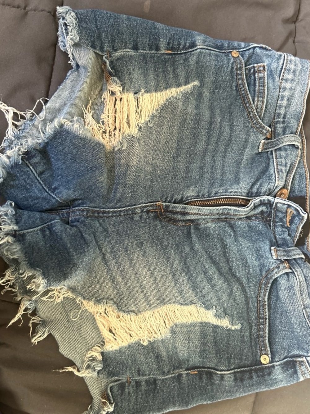 Kendall & Kylie Blue Denim Jeans with Black Logo Patch